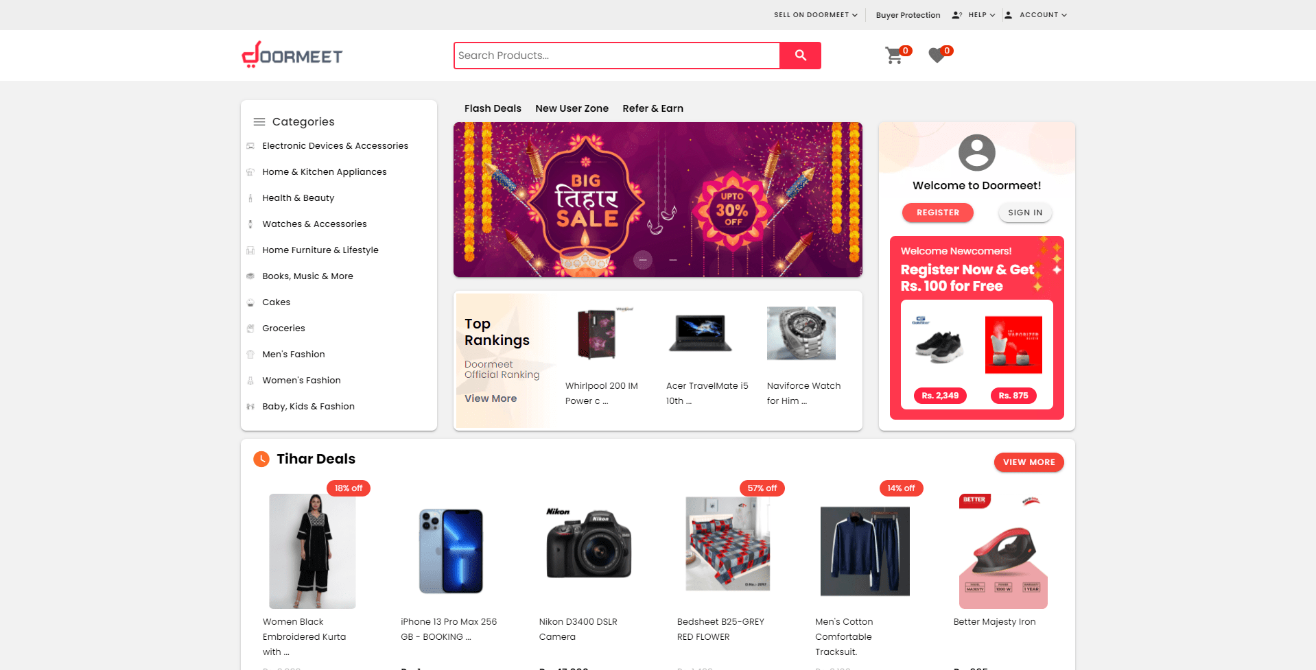 Doormeet, an multivendor Site